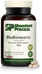 Standard Process ProSynbiotic frasco frontal mostrando etiqueta y beneficios