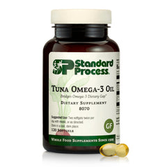 Standard Process envase frontal del producto mostrando 120 softgels y beneficios