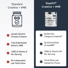 Envase SteelFit junto a una mano para mostrar escala y tamaño práctico