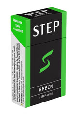 STEP primer plano del filtro y hoja del cigarrillo herbal mostrando textura y calidad