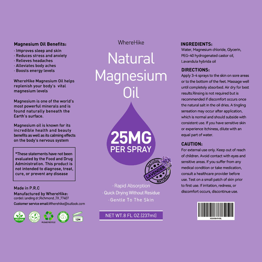 STILIP lista de ingredientes destacando magnesio y glicerina para absorción