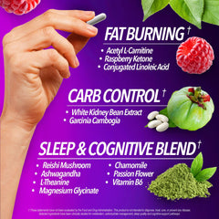 stripfast5000 etiqueta de Night Bullets con lista de ingredientes clara