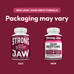 Strong Jaw cápsulas textura en primer plano que muestra calidad y pureza
