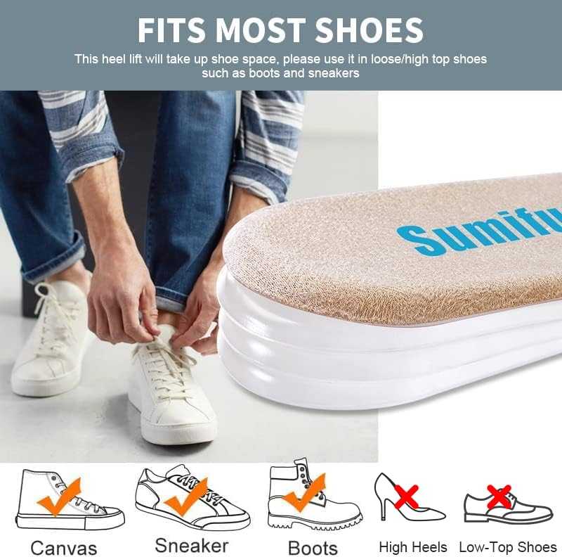 Sumifun elevador colocado en un zapato de tacón para uso discreto y estable