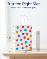 SUNCOLOR bolsa abierta con regalo dentro demostrando capacidad adecuada