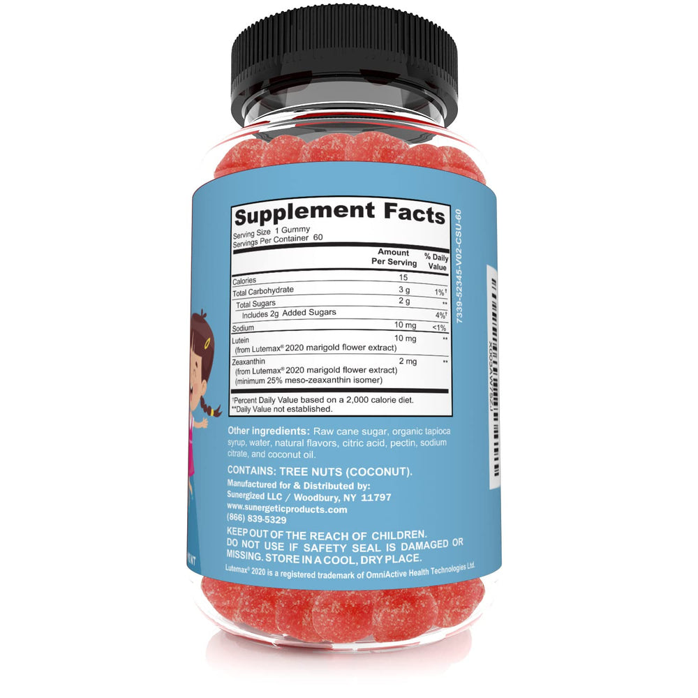 Sunergetic luteína y zeaxantina Lutemax2020 para salud ocular.