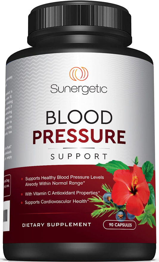 Sunergetic Premium Blood Pressure bottle ready for daily heart support