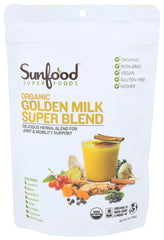 Sunfood Superfoods envase frontal mostrando etiqueta y diseño, aporta confianza de compra