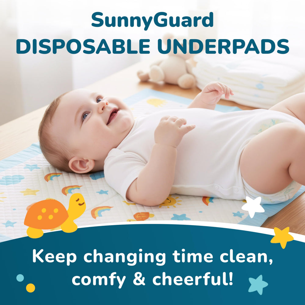 SunnyGuard textura capa superior suave para confort del bebé