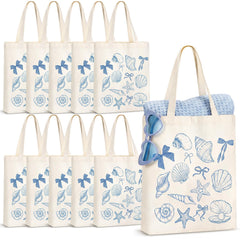 Sunnymove vista frontal del pack de seis bolsas azules, ideal para regalos de fiesta