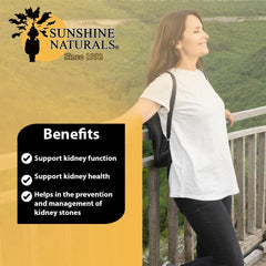 Sunshine Naturals caja y botella abierta demostrando presentación segura