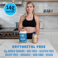 Sunwarrior etiqueta nutricional enfocada en ingredientes orgánicos y sin aditivos