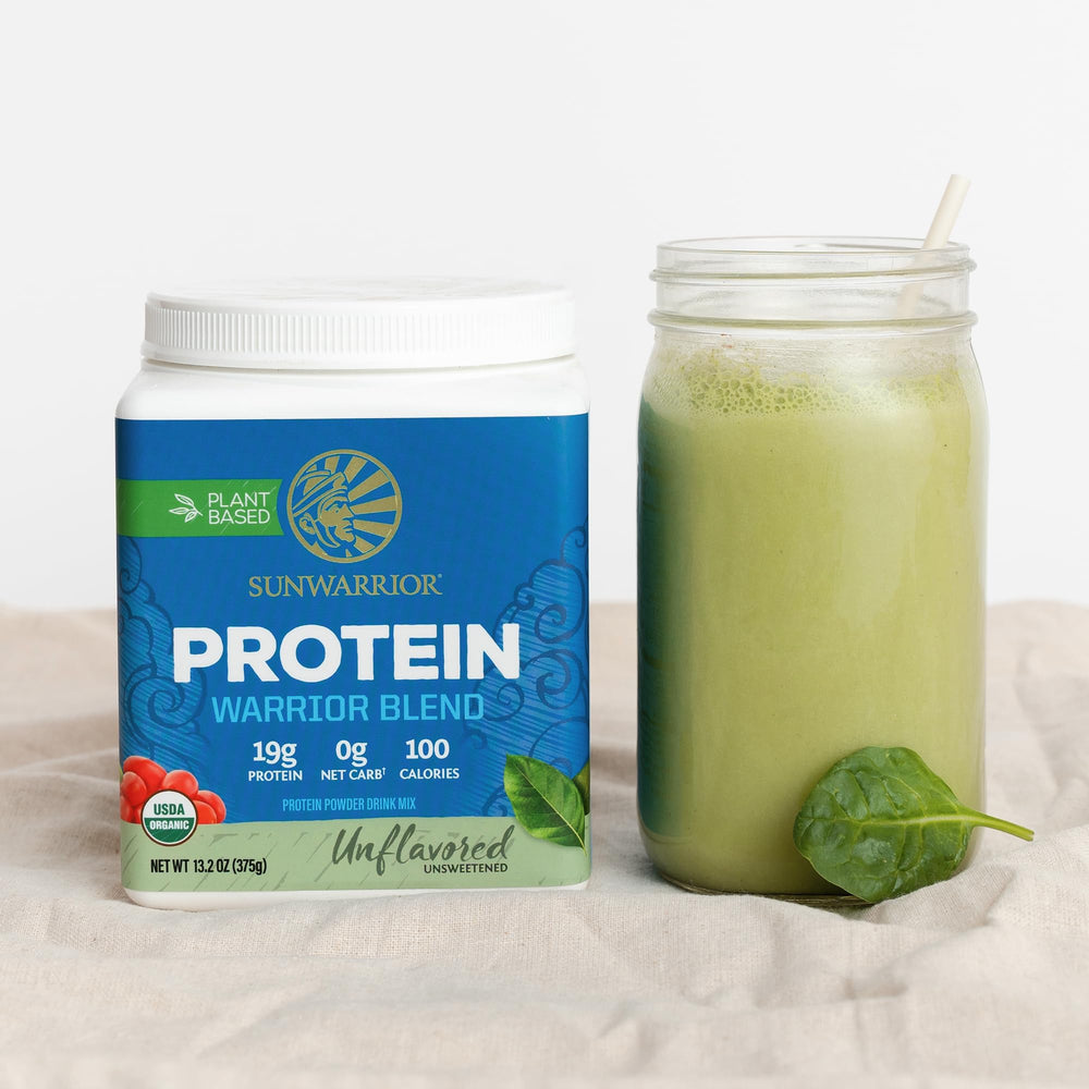 Sunwarrior etiqueta nutricional legible para verificar ingredientes