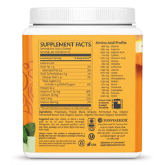 Sunwarrior proteína vegetal sin sabor en caja, nutrición limpia sin rellenos.