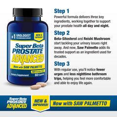 SUPER BETA PROSTATE etiqueta nutricional enfocada en ingredientes clave y dosis
