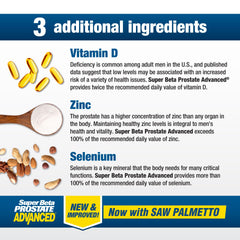 SUPER BETA PROSTATE frutos de saw palmetto junto a cápsulas para claridad de ingredientes
