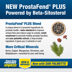 SUPER BETA PROSTATE persona sosteniendo cápsula para mostrar tamaño y dosis diaria