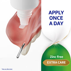 Super Poligrip etiqueta con instrucciones claras y sin zinc