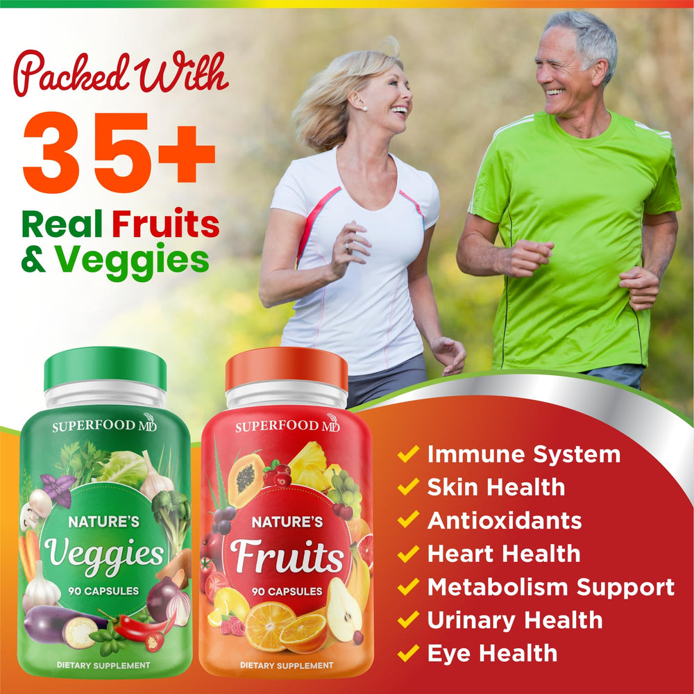 Superfood MD mezcla de frutas y verduras en polvo evidenciando variedad natural