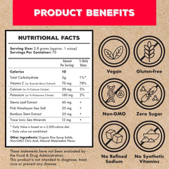 Superieur etiqueta con ingredientes naturales y beneficios de minerales marinos