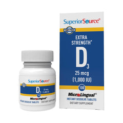 Superior Source frente del empaque mostrando 100 tabletas y beneficios visibles