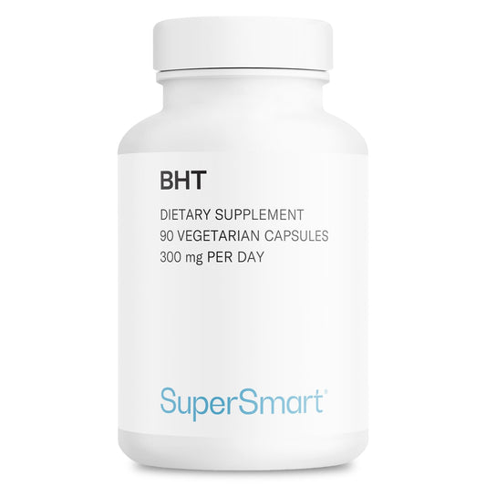 La cápsula de Supersmart BHT de 300 mg para consumo diario con grasa.