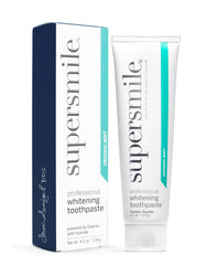 Supersmile tubo frontal mostrando diseño y tamaño, apariencia profesional