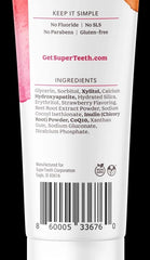 SuperTeeth primer plano de textura cremosa para aplicación suave