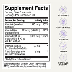 Suppgrade Labs DAKE ingredientes naturales annatto con GG para potenciar K2