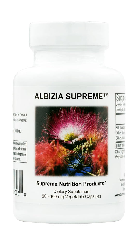 Supreme Nutrition frasco frontal mostrando las 90 cápsulas, envase claro y beneficios de pureza