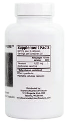 Supreme Nutrition cápsula vegetariana abierta para ver contenido fino