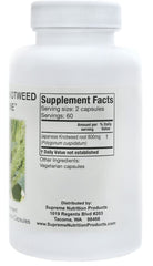 Supreme Nutrition primer plano del polvo y cápsula vegetal, demuestra pureza