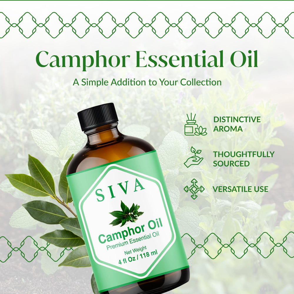 SVA ORGANICS aceite de Siva Camphor textura clara en superficie para mezclas
