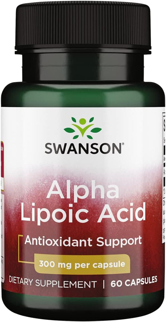 Swanson ácido alfa lipoico 300 mg botella: soporte antioxidante diario