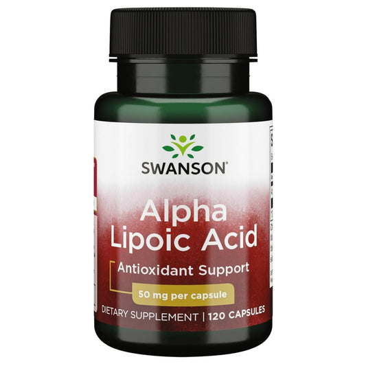 Swanson ácido alfa-lipoico 50 mg cápsulas para energía celular y vitalidad diaria
