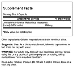 Swanson alcachofa de Jerusalén cápsula formato práctico para uso diario.