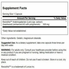 Frasco de Swanson Arabinogalactano, cápsulas para uso diario y fácil almacenamiento.