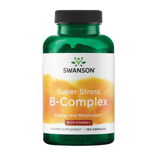 Swanson B-Complex Cápsulas: apoyo diario de energía y manejo del estrés