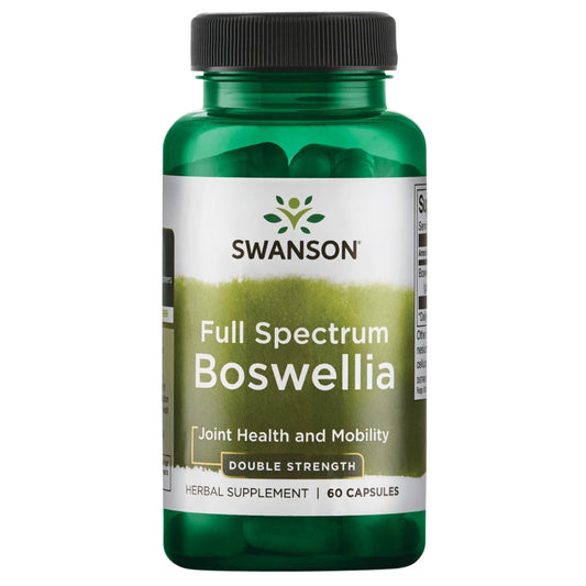 Swanson Boswellia: botella de cápsulas para soporte de movilidad diaria.