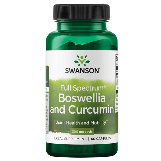 Swanson Boswellia Curcumina: caja del producto para movilidad diaria