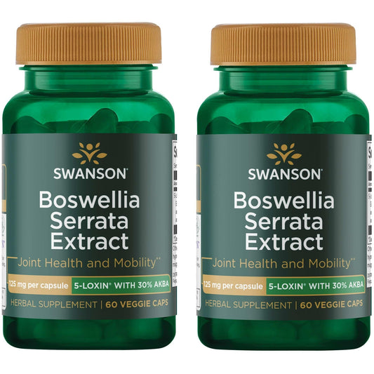 Swanson Boswellia Serrata Extracto 125 mg, cápsulas vegetales, uso diario recomendado.