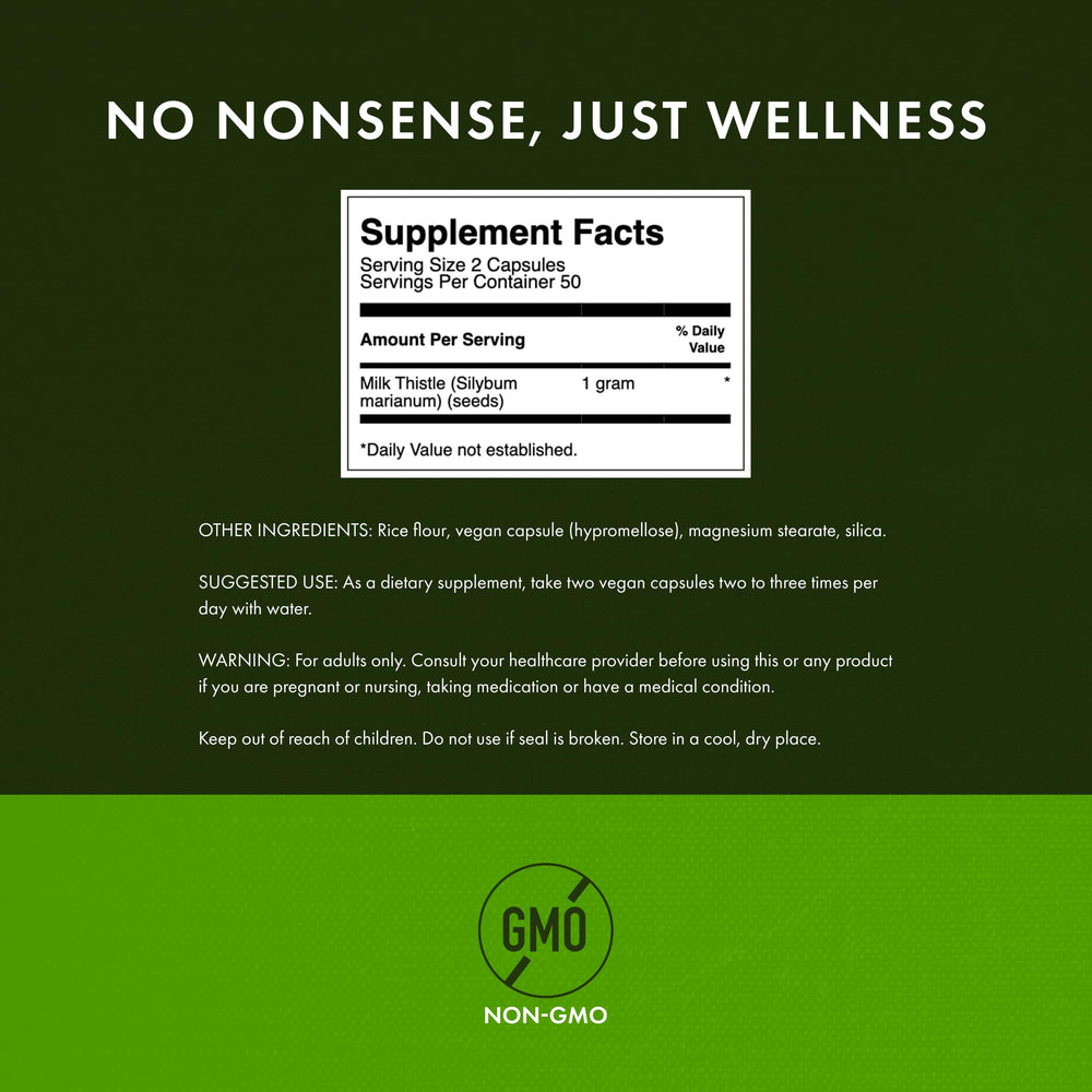 Swanson Cardo Mariano etiqueta visible en envase para recordatorio de suplementación