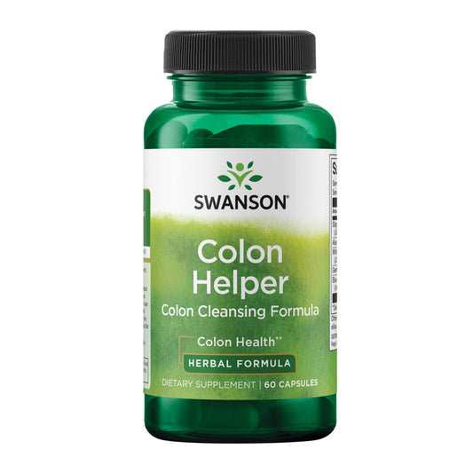 Swanson Colon Helper: botella de cápsulas para apoyo digestivo diario