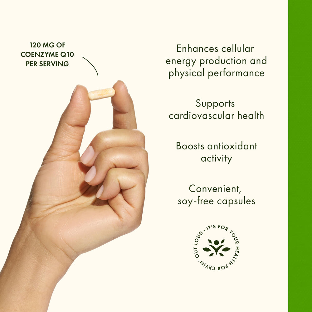 Swanson CoQ10 bote 100 cápsulas: formato cómodo para uso diario.