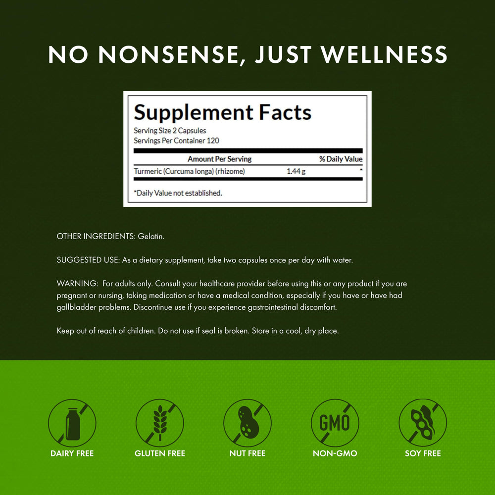 Swanson Cúrcuma cápsulas apiladas, suministro diario conveniente