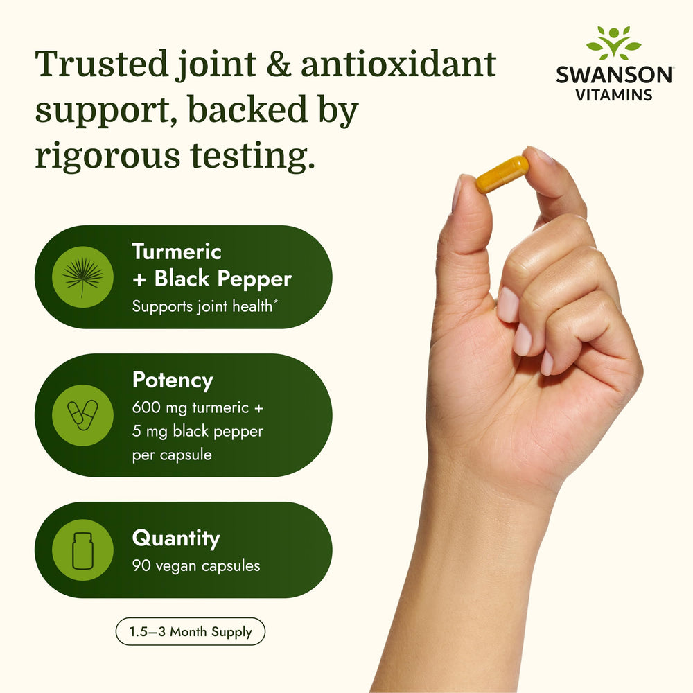 Swanson etiqueta con lista de ingredientes y ventajas de absorción