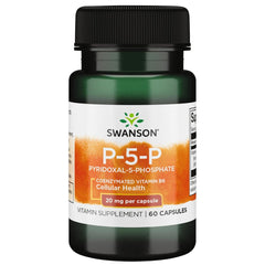 Swanson frasco frontal P-5-P mostrando el diseño y beneficio de forma activa