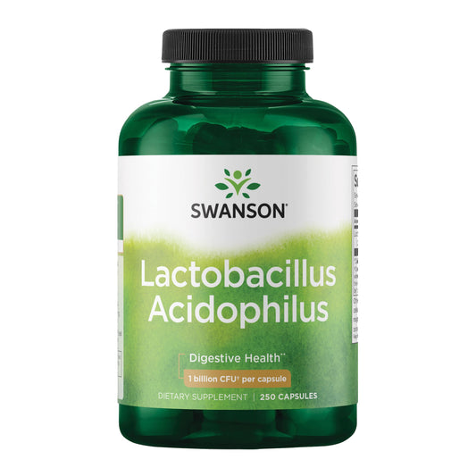 Swanson Lactobacillus Acidophilus bottle front for daily probiotic support