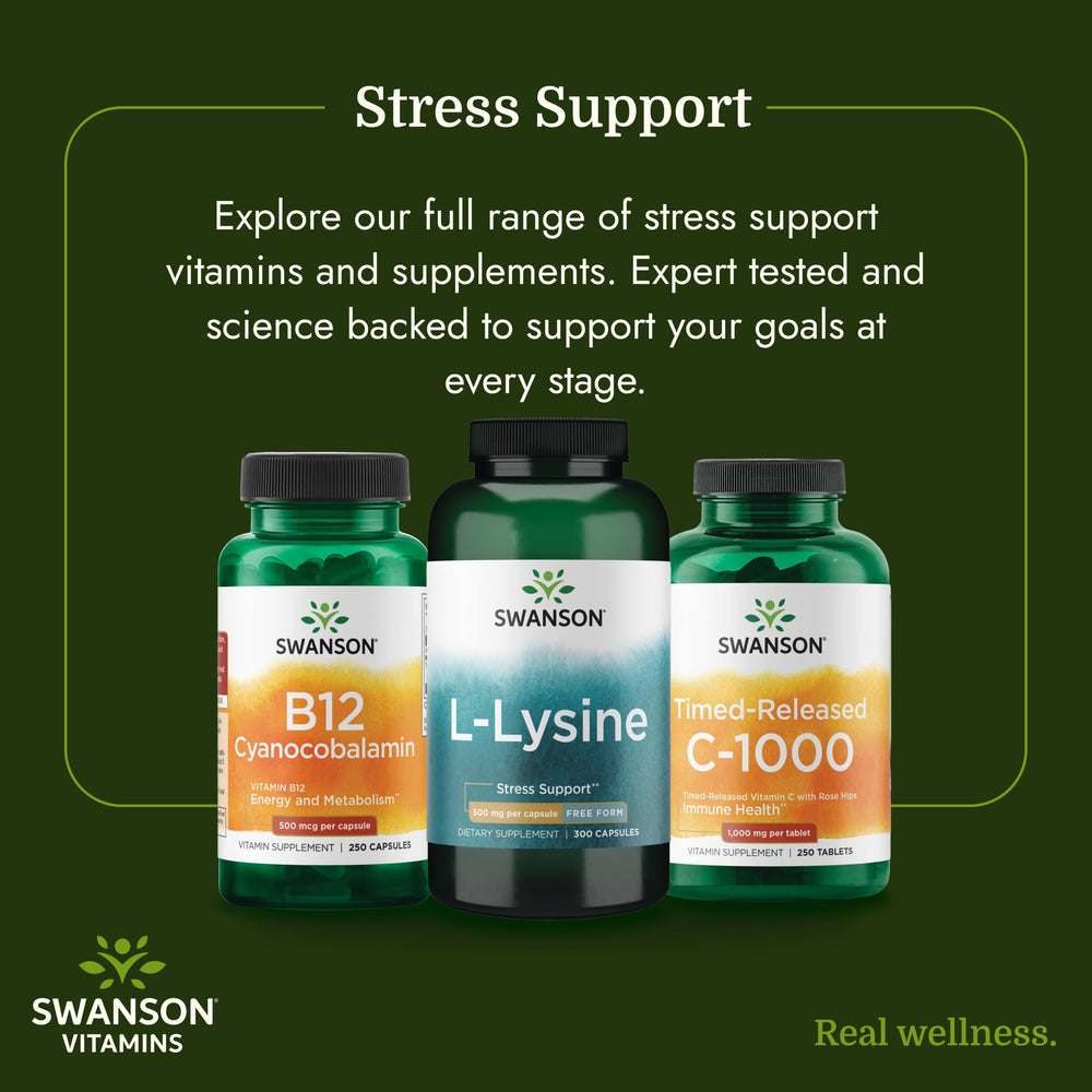 Swanson L-Lysine comparación tamaño con moneda para visualizar dimensiones reales