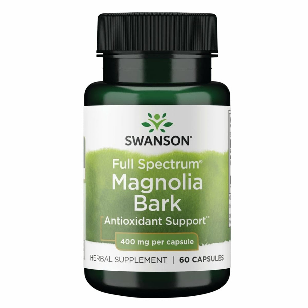 swanson frasco frontal de magnolia bark mostrando envase y cantidad